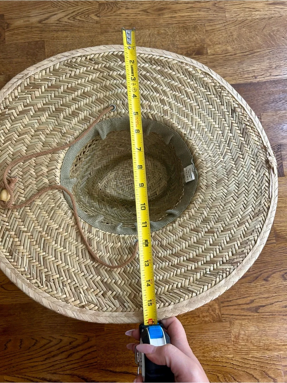 Wide Brim Straw Sun Hat Palm Tree Band Beach Boho One Size